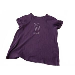 Alaska Purple Short Sleeve Top with Rhinestone Design